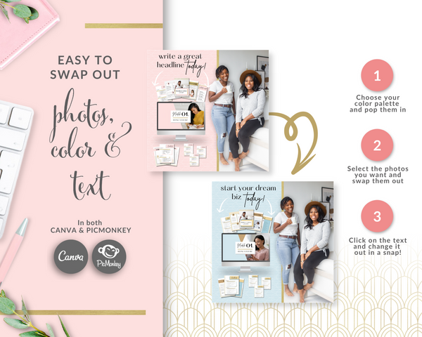 15+ Product Promo Square Templates - Blush Pink and Gold Edition